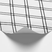 Modernes kariertes Schwarzweiss-Muster Geschenkpapier (Ecke)