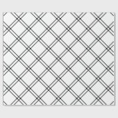 Modernes kariertes Schwarzweiss-Muster Geschenkpapier (Flach)