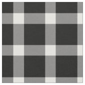 Modernes Kariertes Tartan-Muster in Schwarz und We Stoff (Nahaufnahme)
