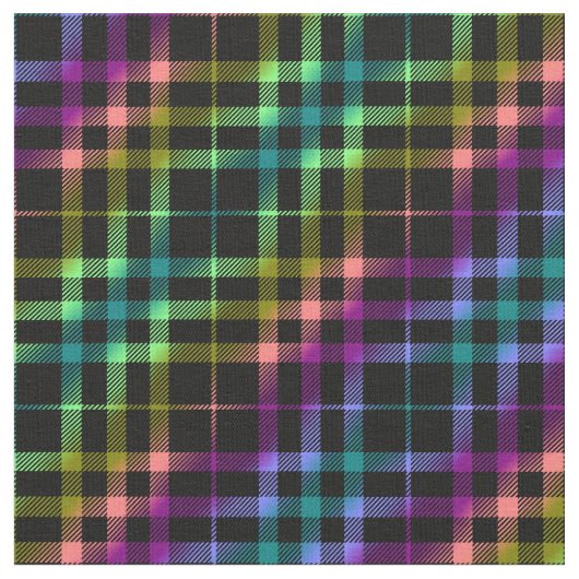 Modernes, Kariertes Unisex-Regenbogen-Muster Stoff (Nahaufnahme)