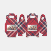 Modernes Kariertes Weihnachts-Custom-Foto Geschenkschachtel (Ungefaltet)