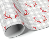 Modernes Kariertes Weihnachtswackelpapier Geschenkpapier (Rolleneckpunkt)