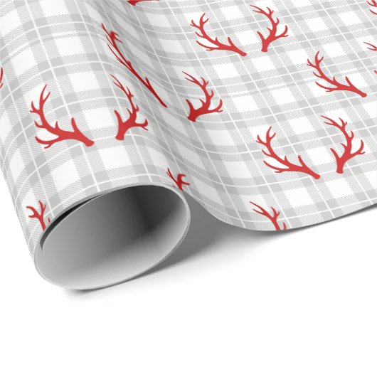 Modernes Kariertes Weihnachtswackelpapier Geschenkpapier (Rolleneckpunkt)