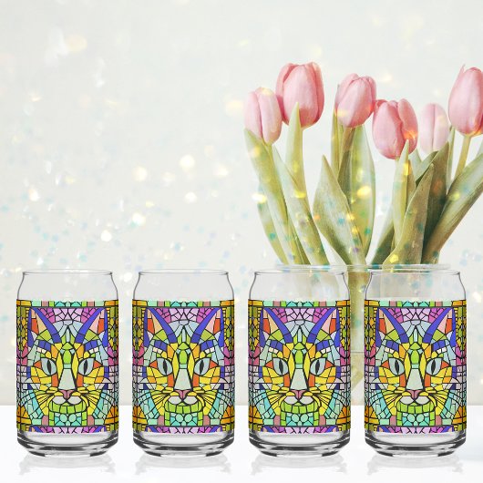 Modernes katzenfestes Glas - Niedliches Kitty Mosa