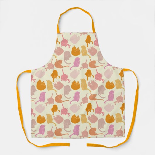 Modernes Katzenmuster Schürze (Vorderseite)