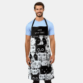 Modernes Kawaii Funny Niedlich Cat Muster Schürze (Getragen)