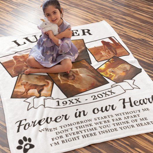 Modernes Keepake-Hund-Foto Fleecedecke