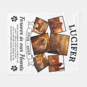 Modernes Keepake-Hund-Foto Fleecedecke (Vorderseite (Horizontal))