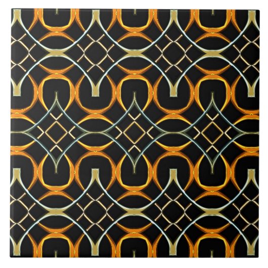 Modernes keltisches Muster aus Metall Fliese (Vorderseite)