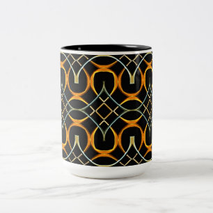 Modernes keltisches Muster aus Metall Zweifarbige Tasse
