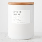 Modernes Kerzen- oder Lebensmittellabel Lebensmitteletikett (Vorderseite)