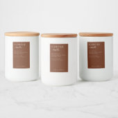 Modernes Kerzen- oder Lebensmittellabel Lebensmitteletikett (Flaschen)