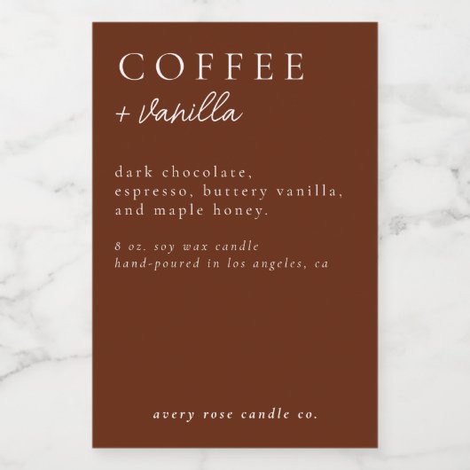 Modernes Kerzen- oder Lebensmittellabel Lebensmitteletikett (Einzelnes Label)