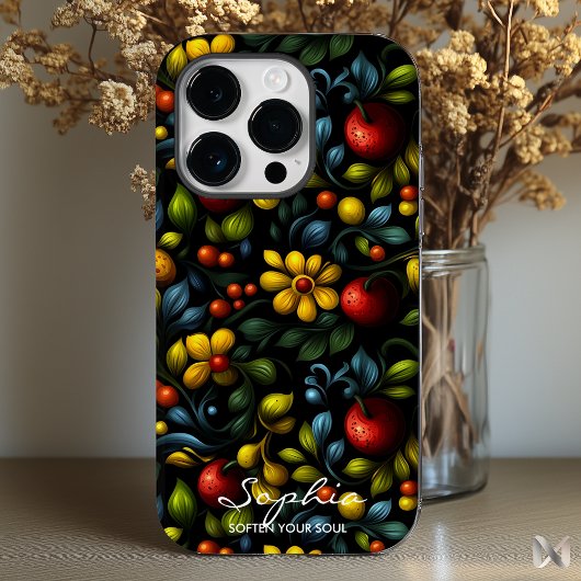 Modernes Khokhloma floral Muster mit lebhafter Far Case-Mate iPhone Hülle