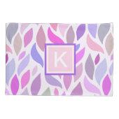 Modernes Kids farbiges geometrisches Monogramm Kissenbezug (Rückseite)