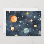 Modernes Kids Foto Weltraumstars Danke Karte (Rückseite)