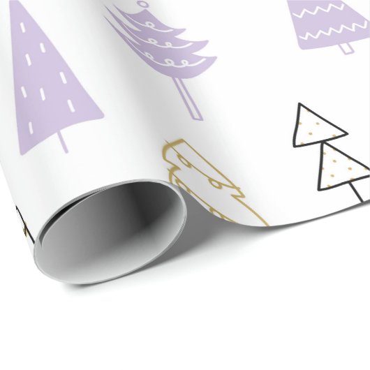 Modernes Kiefer-WeihnachtsPastellPackpapier Geschenkpapier (Rolleneckpunkt)