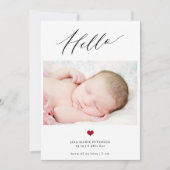 Modernes Kinderbuch 3 Foto Geburt Ankündigung (Vorderseite)