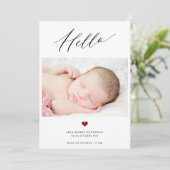 Modernes Kinderbuch 3 Foto Geburt Ankündigung (Stehend Vorderseite)