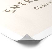 Modernes Kinderzimmer mit Minimalistischem Babynam Poster (Ecke)