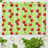 Modernes Kirschmuster Geschirrtuch (Gefaltet)