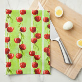 Modernes Kirschmuster Geschirrtuch (Viertel Falte)