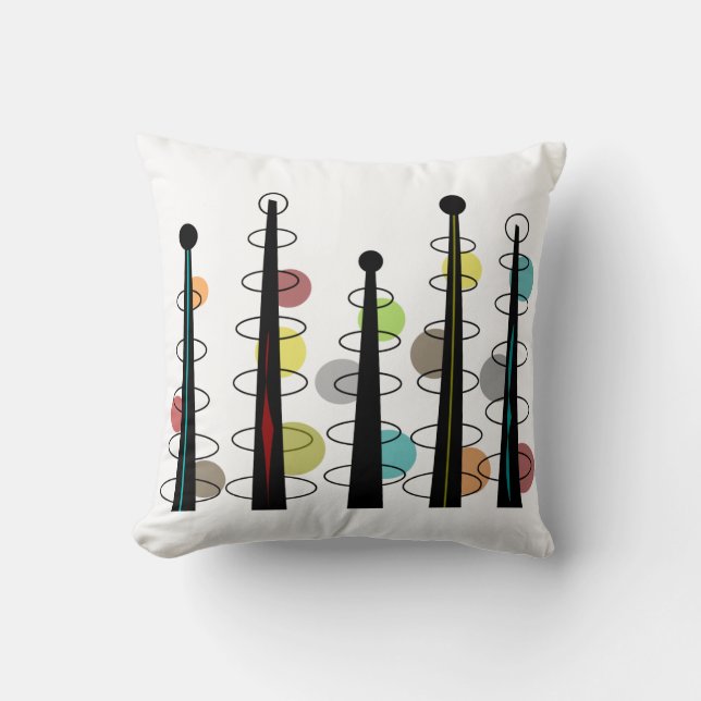 Modernes Kissen atomar Inspiriert X (Vorderseite)