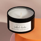 Modernes, klares weißes Kerzenlicht 3x1" Rechteck Aufkleber