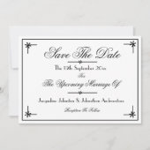 Modernes Klassik Romantisches Weiß Save the Date Ankündigung (Vorderseite)
