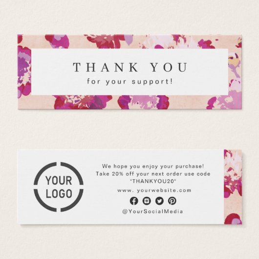 Modernes klassisches abstraktes Blumengeschäft (Vorne & Hinten)