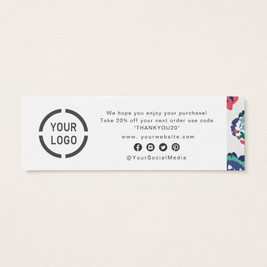 Modernes klassisches abstraktes Blumengeschäft (Rückseite)