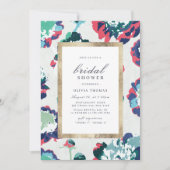 Modernes klassisches abstraktes Brautparty mit Blu Einladung (Vorderseite)