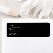 Modernes klassisches Black Wedding Return Label (Insitu)