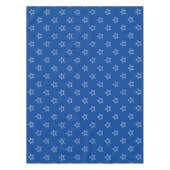 Modernes klassisches Blau-Weiß-Sternenmuster Tischdecke (Vorderseite)