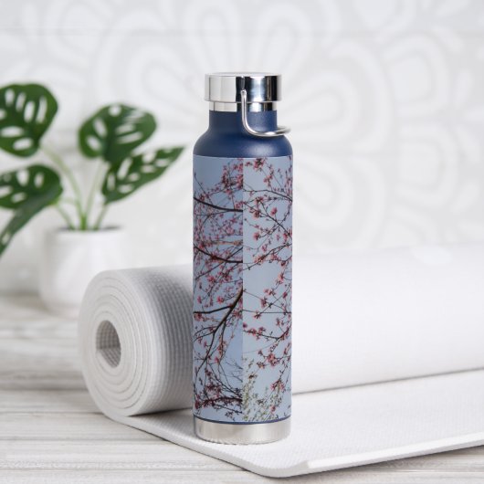 Modernes, klassisches Blumenmuster Trinkflasche (Yoga)