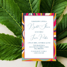 Modernes klassisches Brautparty aus Marmor Einladung