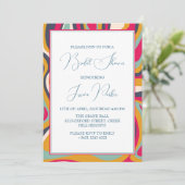 Modernes klassisches Brautparty aus Marmor Einladung (Stehend Vorderseite)