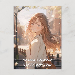 Modernes & klassisches Design: Besuch in Boston Postkarte
