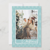 Modernes klassisches Doppelseitiges Foto Weihnacht Feiertagskarte (Vorderseite)