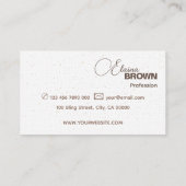 Modernes Klassisches, einfaches, helles Grau mit L Visitenkarte (Rückseite)