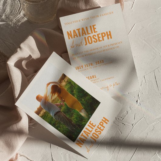 Modernes klassisches Foto Einladung