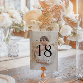 Modernes klassisches Foto für Hochzeiten Tischnummer