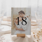Modernes klassisches Foto für Hochzeiten Tischnummer