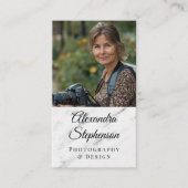 Modernes klassisches Foto mit klassischem QR-Code Visitenkarte (Vorderseite)