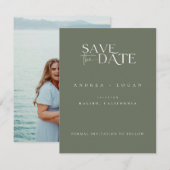 Modernes klassisches Foto Save the Date (Vorne/Hinten)
