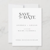 Modernes klassisches Foto Save the Date (Vorderseite)