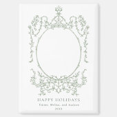 Modernes klassisches Frame Happy Holidays Foto Hol Magnet (Vorderseite)