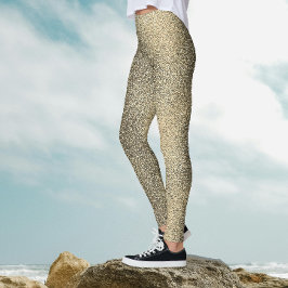 Modernes, klassisches Goldgradient Sparkle Glitzer Leggings