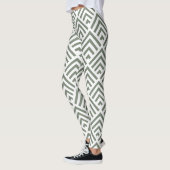 Modernes klassisches graues Muster geometrisch Leggings (Links)