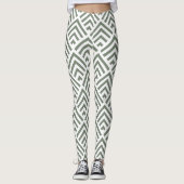 Modernes klassisches graues Muster geometrisch Leggings (Vorderseite)